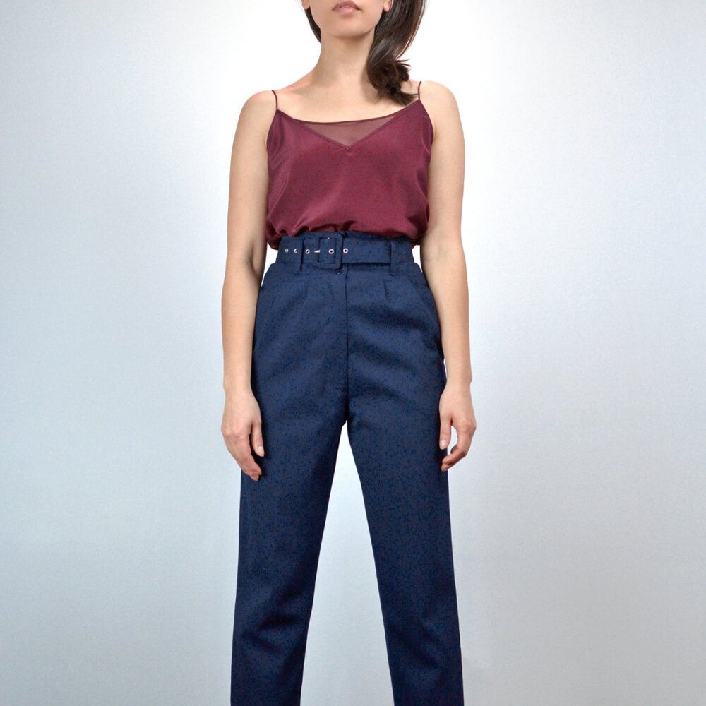 Jay Godfrey Burgundy Silk Camisole, V Neck Tank Top with Sheer Layer, sz 2